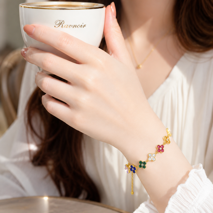 Aloria bracelet styled close-up