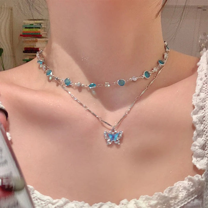 Aurelia necklace styled close-up