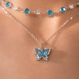 Aurelia necklace styled close-up